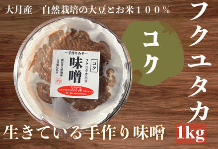 天然醸造 フクユタカ大豆味噌 大月産 自然栽培大豆&米100%使用