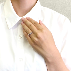 キュービックシルバーリング（TA-5679)　8～20号・イエローメッキ・ホワイトメッキ・ピンクメッキ