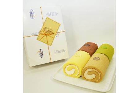 人気洋菓子店の手作り生ロールケーキ4本セット