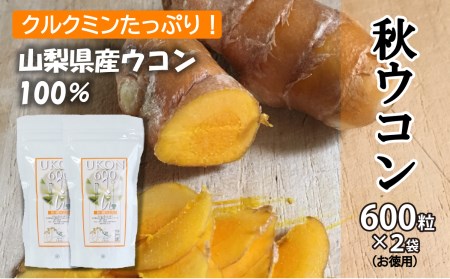 ＜健康食品＞秋ウコン600粒 2個セット（お徳用）【050-002】｜ウコン 錠剤タイプ 大容量 サプリメント 健康サポート ※離島への配送不可