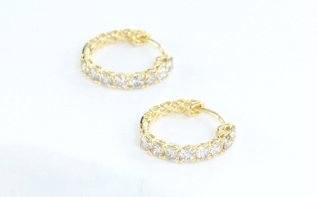 K18YG ダイヤモンド ピアス 0.50ct 17784B K18 DIA PE