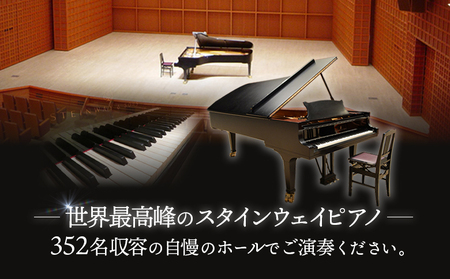 スタインウェイピアノ試弾券（120分）　※平日限定（午前９時～午後９時）【2100101】