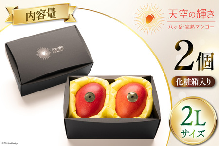 【期間限定発送】 完熟 マンゴー 「天空の輝き」 2L 2個入 季節限定 冷蔵[採園 山梨県 韮崎市 20743342] 