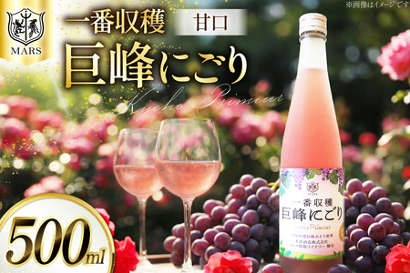 ワイン ロゼ 甘口 一番収穫 巨峰 にごり 500ml 1本 [本坊酒造 マルス穂坂ワイナリー 山梨県 韮崎市 20742240] 10,500円
