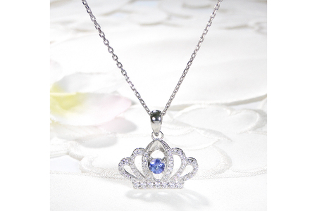 ネックレス プラチナ PT900 ダイヤモンド 約0.43ct タンザナイト 【f258-pt-ta】 [オーダーメイドジュエリーメイ 山梨県 韮崎市 20742930] ペンダント