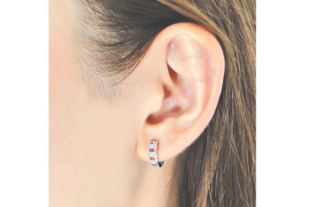 ピアス プラチナ PT900 ダイヤモンド 0.03ct フープピアス 【f220-pt】 [オーダーメイドジュエリーメイ 山梨県 韮崎市 20745078] ジュエリー アクセサリー 両耳 抜け感 太め ダイヤピアス