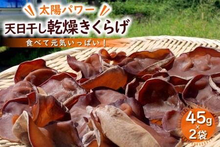 【太陽パワー】天日干し乾燥きくらげ 20g<山梨げんき農園>【山梨県韮崎市】