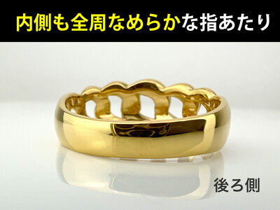 5-209 純金(K24)製 喜平リングBタイプ ALPBK090