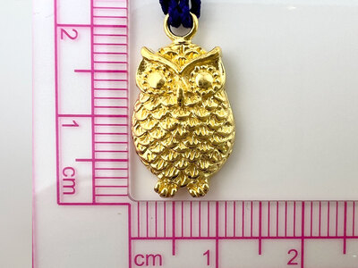 純金(Ｋ２４)製 福来郎(フクロウ)根付 ALPBK139