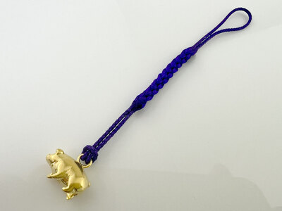 純金(Ｋ２４)製 豚豚拍子根付 ALPBK147