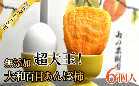 <2026年発送先行予約>【無添加】超大玉! 大和百目あんぽ柿6個入 ALPAJ051