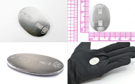 純プラチナ製(Pt999) 開運ミニ小判 レプリカ Lサイズ ALPER010