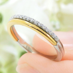 婚約指輪　結婚指輪　11号 ダイヤモンド　プラチナ 重ね付け おすすめコーデ集】婚約指輪・結婚指輪の重ね付け（セットリング