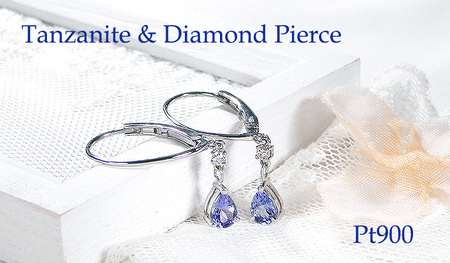 ピアス プラチナ Pt900 タンザナイト ダイヤモンド 0.06ct フレンチフックピアス レディース ペアシェイプ 雫 揺れるピアス キャッチレス クリスマス 12月 誕生石 ジュエリー 【f284-pt-ps-ta】 ALPAZ194