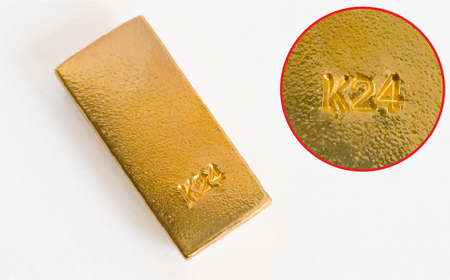 【置物】純金製(K24) 富士山延べ棒1グラム ALPBK180