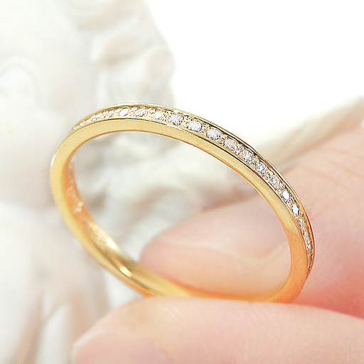 指輪 レディース リング K18YG イエローゴールド ダイヤモンド 0.13ct