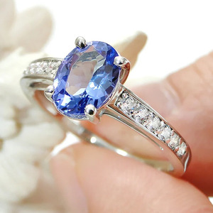 45-9-4 指輪PT900 プラチナオーバルタンザナイトダイヤモンド0.17ct 【品質保証書付】【f198-pt】 ALPAZ048