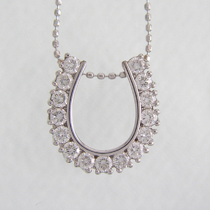 55-9-8 ejブランド『ロマネスク』ホースシュー馬蹄ネックレス Pt900