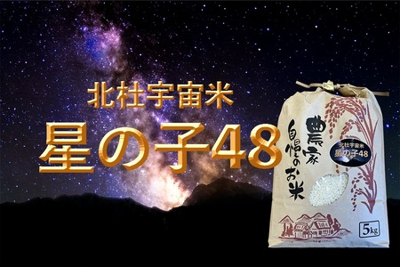 北杜宇宙米　星の子48 米 白米 5kg 武川産農林48号 星の子48 宇宙米 山梨県 北杜市 【数量限定】
