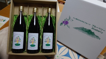 O-B-Iベリー農園のブルーベリージュース　720ml×3本 ブルーベリージュース 果汁飲料 ハイブッシュ ラビットアイ ブレンド 完熟 果物 ジュース 数量限定 ギフト 贈り物 山梨県 北杜市産