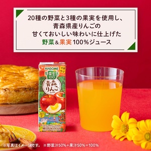 カゴメ 野菜生活100 青森りんごミックス 195ml 紙パック 48本入 季節限定 野菜 フルーツ mix 紙パック 砂糖・甘味料無添加 ビタミンC 健康志向 飲料