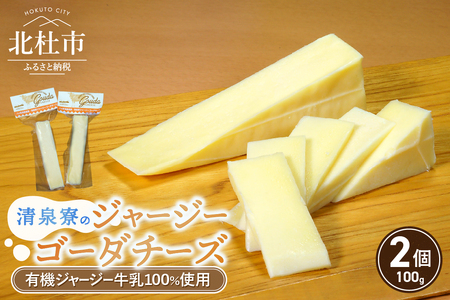 清泉寮ジャージーゴーダチーズ　100g×2個 FA-612 チーズ ゴーダチーズ 100g×2個 清里 清泉寮牧場 有機ジャージー 有機JAS認証取得 ジャージー牛乳 低温殺菌処理 清里 山梨県 北杜市産