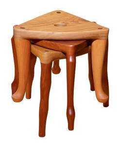 ハンドメイド 木製三角スツール 三角スツール | unoka