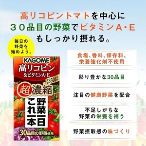 カゴメ 野菜一日これ一本 超濃縮 高リコピン＆ビタミンA・E 125ml 紙パック 48本入 （野菜ジュース） [h172]