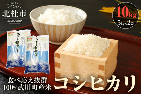 【令和５年度】山梨最大の米処　北杜市武川町産　コシヒカリ5kg×2袋