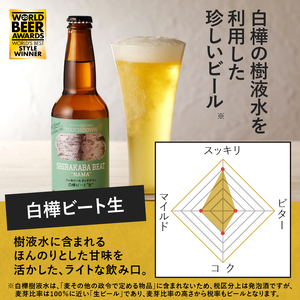 【5-8月発送】季節限定ビール「白樺ビート"生"」12本  ビール 酒 清里 限定醸造 萌木の村ROCK クラフトビール タッチダウン 八ヶ岳 330ml 12本 季節限定ビール「白樺ビート"生"」 ドイツ産ホップ ポラリス シュトリーゼルシュパルト ギフト 【5-8月発送】