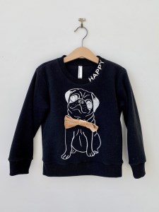 ふるさと納税 PUG PULLOVER FOR KIDS【100センチ/black】 山梨県北杜市-