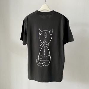 CAT T-SHIRT【Lサイズ／SMOKE BLACK】