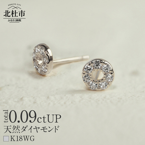 K18 天然ダイヤモンド　HALO　ピアス【K18WG】 ピアス ダイヤ アクセサリー レディース ジュエリー K18 WG ホワイトゴールド ダイヤモンド HALO 天然 鑑別書付 保証書付 ジュエリーケース付 プレゼント [h170]