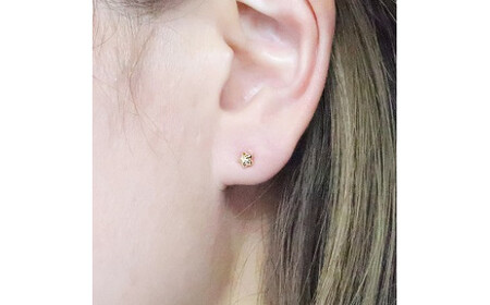 K18 4㎜ 星ピアス  山梨 ピアス シンプルピアス K18 イエローゴールド ホワイトゴールド ピンクゴールド ジュエリー アクセサリー 山梨県 甲斐市 BQ-38