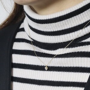 K18　0.3ctup　6本爪一粒　ダイヤモンドペンダント