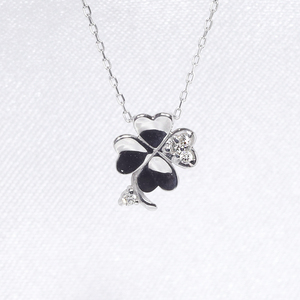 プラチナ 四つ葉クローバーダイヤモンドペンダント ネックレス プラチナ900 ジュエリー アクセサリー プラチナ PT900 ダイヤ0.03ct カラット 天然ダイヤモンド レディース 山梨県 甲斐市 BQ-141