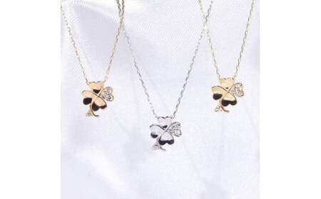 K18 四つ葉クローバーダイヤモンドペンダント ネックレス イエローゴールド ホワイトゴールド ピンクゴールド ジュエリー アクセサリー ダイヤ0.03ct カラット 天然ダイヤモンド レディース 山梨県 甲斐市 BQ-142