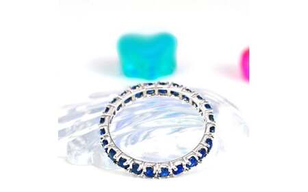 サファイア フルエタニティ リング K10WG/K10YG/K10PG  (12518) 指輪 リング フルエタニティ リング サファイア K10 ホワイトゴールド イエローゴールド ピンクゴールド  山梨県 甲斐市 BR-82