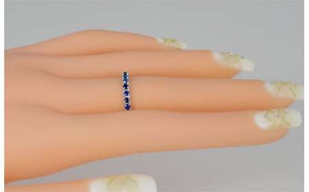 サファイア フルエタニティ リング K10WG/K10YG/K10PG  (12518) 指輪 リング フルエタニティ リング サファイア K10 ホワイトゴールド イエローゴールド ピンクゴールド  山梨県 甲斐市 BR-82