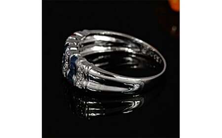 サファイア リング 0.3ct   Ag900[Pt100] (12514) 指輪 リング サファイア プラチナ ダイヤモンド  山梨県 甲斐市 BR-78