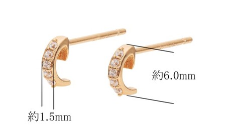 K18PG　プチダイヤピアス　mk-438　CR-6