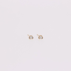 AQ-272　LB-28　 KeriA K10　ラボグロウン　ダイヤモンド　ピアス　アクセサリー　ジュエリー　プレゼント　ハート　極小　スタッド　シンプル　ワンポイント