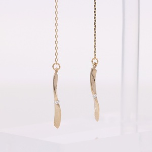 AQ-265　LB-21　KeriA K10　ラボグロウン　ダイヤモンド　ピアス　アクセサリー　ジュエリー　プレゼント　アメリカン　チェーン