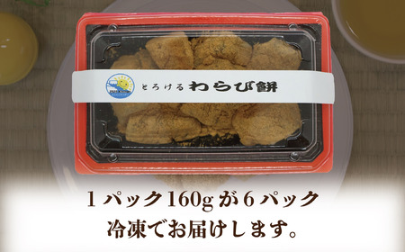 口の中でとろける！ 究極のわらび餅（プレーン味）160g×6パック　わらび餅 和菓子 山梨県 甲斐市 CT-1