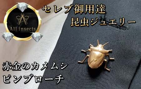 カメムシピンブローチ　ピンクゴールドカラー　All insects　【セレブ御用達】【世界30個限定】