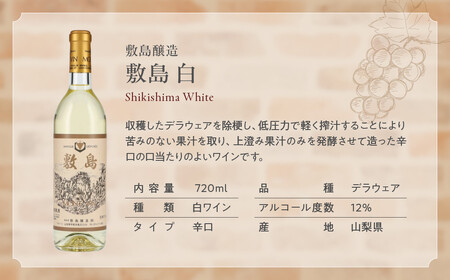 山梨ワイナリー 　白ワイン 飲み比べ３本セット　 【AD-74】