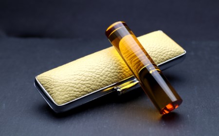 【 宝石印鑑 】シトリン15mm　～ そらのハンコ工房 ～