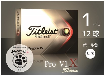 甲斐市PRイラスト使用 ゴルフボール Titleist PRO V1x(白)