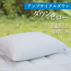 50×70cm【富士新幸謹製】アップサイクルダウン・ダウンピロー(羽毛まくら)