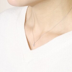 K10WG 三日月 ダイヤモンド ペンダント 山梨県 甲斐市 BQ-9